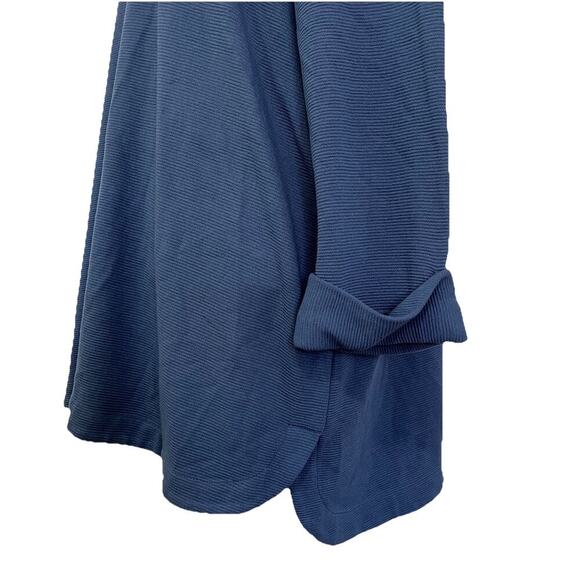 J Jill Womens Wearever Ribbed Tunic Top Size XL Navy Stretch Casual Travel - Picture 4 of 7